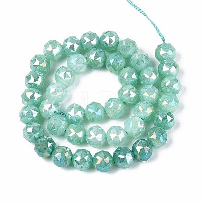 Anti-Tarnish Electroplate Glass Beads Strands GLAA-N064-10mm-06-1