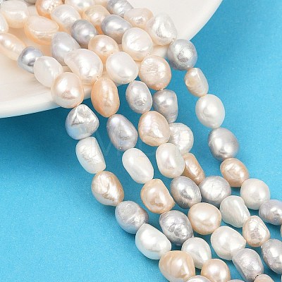 Natural Cultured Freshwater Pearl Beads Strands PEAR-P064-20K-09F-1