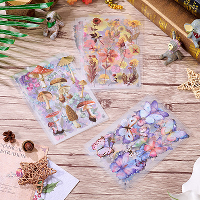 36Pcs 36 Styles PET Waterproof Stickers STIC-TAC0001-004-1