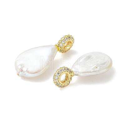 Natural Baroque Keshi Pearl Pendants PALLOY-JF05637-01-1