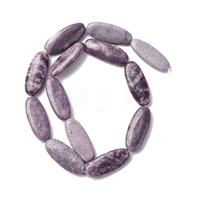 Natural Lepidolite/Purple Mica Stone Beads Strands G-F808-A01-01-1