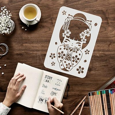 Plastic Reusable Drawing Painting Stencils Templates DIY-WH0202-274-1