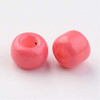 8/0 3mm Baking Paint Glass Seed Beads Loose Spacer Beads X-SEED-S002-K16-1