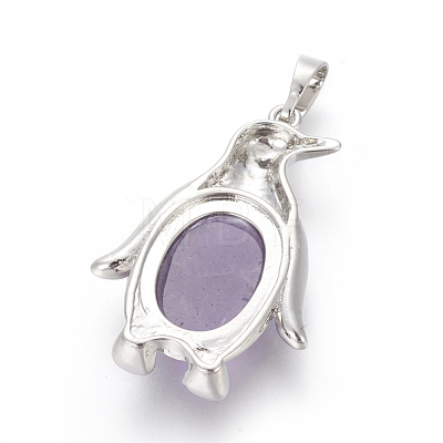 Natural Amethyst Pendants G-L512-A07-1