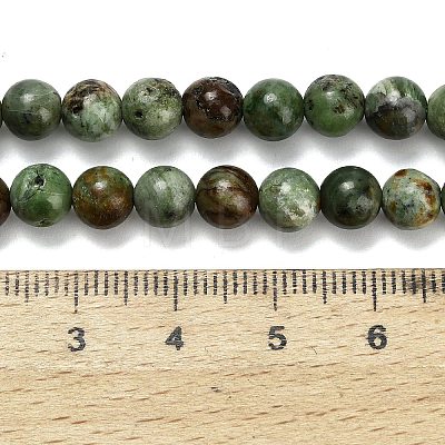 Natural Green Opal Beads Strands G-L642-B14-6mm-1