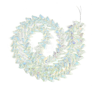 Transparency Electroplate Glass Beads Strands GLAA-T023-39A-08-1