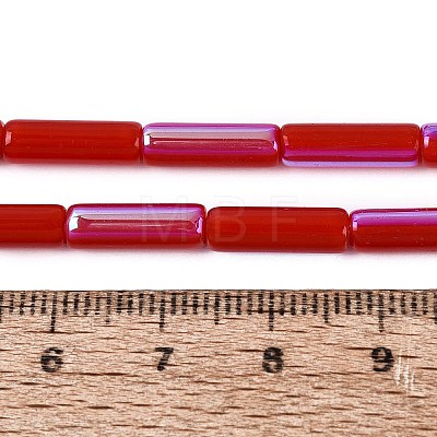Electroplate Opaque Glass Beads Strands EGLA-Q132-02A-F01-1