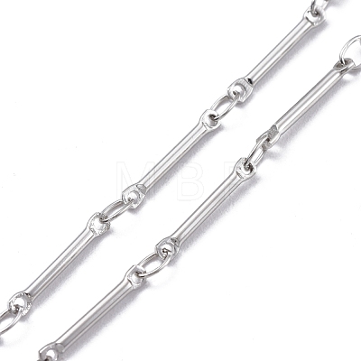 3.28 Feet Real Platinum Brass Bar Link Chains X-CHC-R126-13P-1
