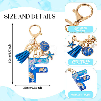 Star Resin & Shell Keychains KEYC-TAC00087-01F-1