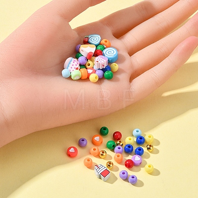 470Pcs Opaque Acrylic Beads MACR-YW0001-94-1