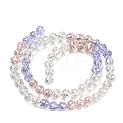 Electroplate Glass Beads Strands EGLA-D300-06-6mm-03-1