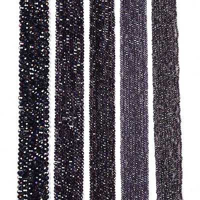 Electroplate Glass Beads Strands EGLA-A044-T1mm-B15-1