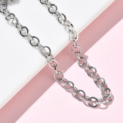 304 Stainless Steel Rolo Chain Bracelets for Women BJEW-Z152-01P-1