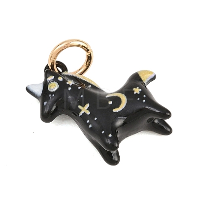 Spray Painted Brass Pendants KK-D256-02B-1
