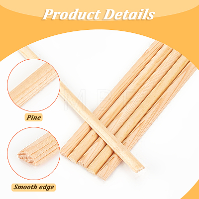 Round Wooden Sticks WOOD-WH0109-22-1