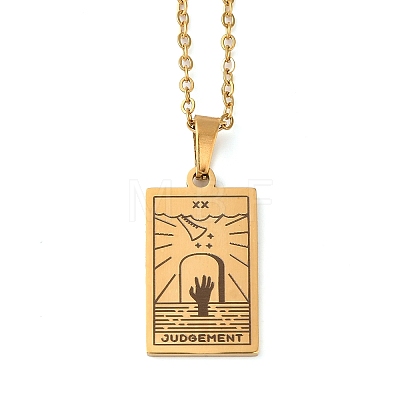 Tarot Theme 304 Stainless Steel Pendant Nacklaces For Women STAS-S128-02T-1