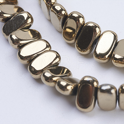 Electroplate Non-magnetic Synthetic Hematite Beads Strands G-J382-4x8x2mm-A08-1