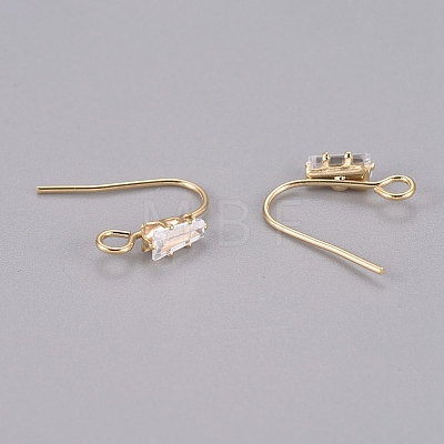 Brass Earring Hooks X-KK-L198-013G-1