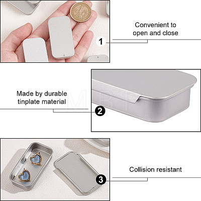 Tinplate Slide Storage Box CON-WH0099-24A-03-1