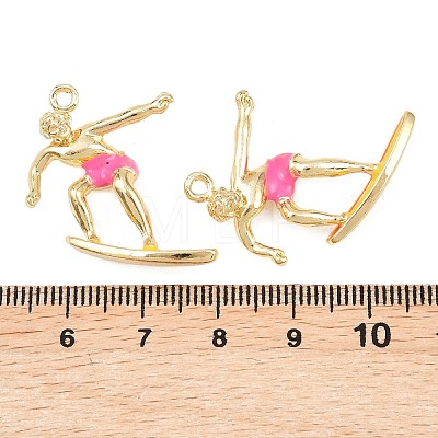 Alloy Enamel Pendants FIND-B062-11G-1