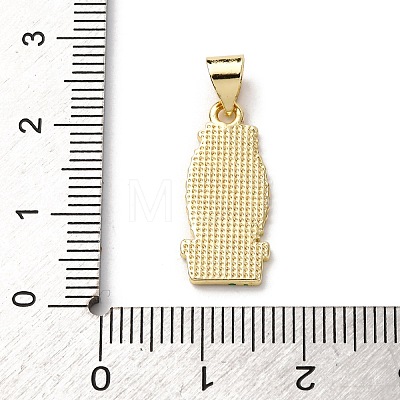Brass Enamel Pendants FIND-I054-01E-G-1