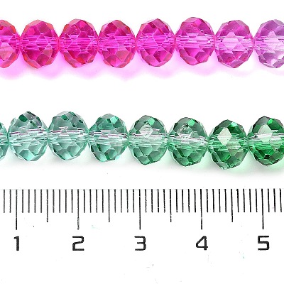 Transparent Painted Glass Beads Strands DGLA-A034-T8mm-A03-1