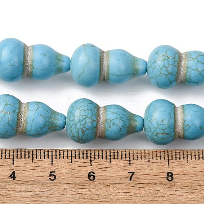 Synthetic Turquoise Dyed Beads Strands G-B184-B02-03-1
