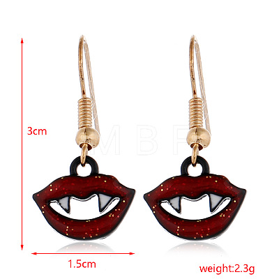 Halloween Theme Alloy Enamel Dangle Earrings FS-WG50C46-20-1