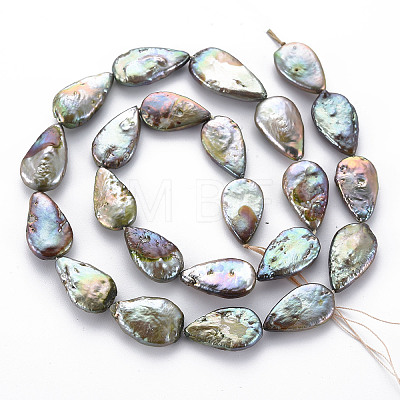Natural Keshi Pearl Beads Strands PEAR-S021-019B-1