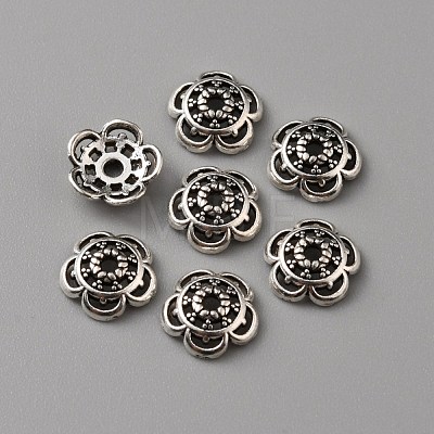 Tibetan Style Alloy Bead Caps FIND-WH0116-07A-AS-1