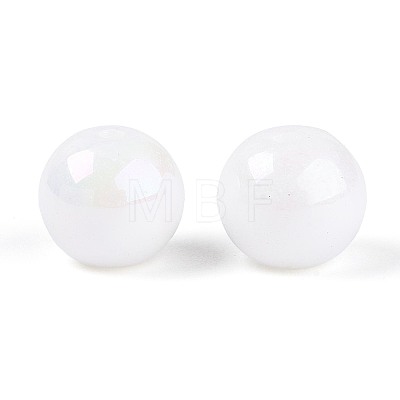 Electroplate Round Glass Beads Strands EGLA-T029-07K-1
