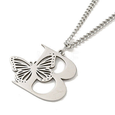 201 Stainless Steel Necklaces NJEW-Q336-01B-P-1