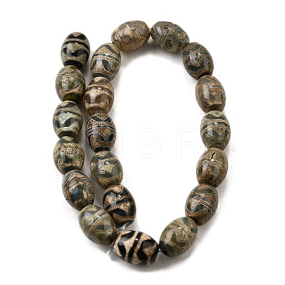 Tibetan Style dZi Beads Strands G-S389-A09-1