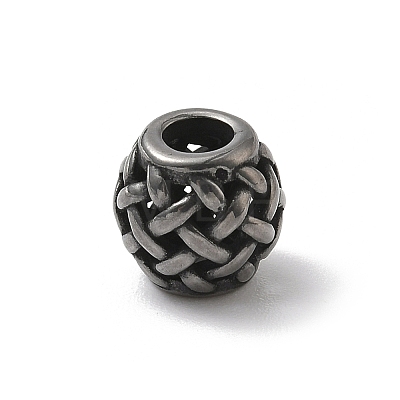 304 Stainless Steel European Beads STAS-H238-09D-AS-1