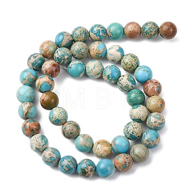 Natural Imperial Jasper Beads Strands G-A175B-8mm-03A-1