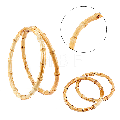 4Pcs 2 Colors Bamboo Bag Handle WOOD-CA0001-30-1