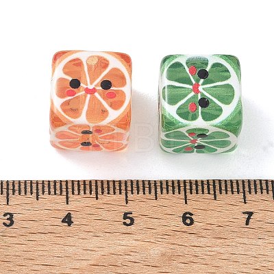 Printed Transparent Acrylic Beads MACR-BM0002-01B-1