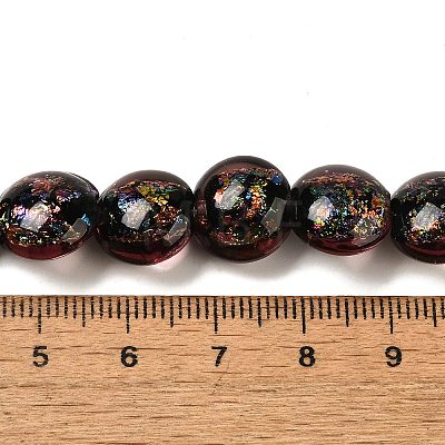 Handmade Dichroic Foil Glass Beads Strands DICH-U001-11D-1