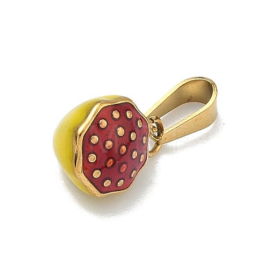 304 Stainless Steel Enamel Fruit Vegetable Charms STAS-F336-02B-G-1