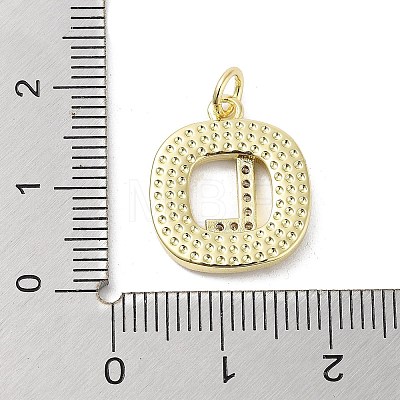 Rack Plating Brass Micro Pave Clear Cubic Zirconia Pendants KK-E102-33G-L-1