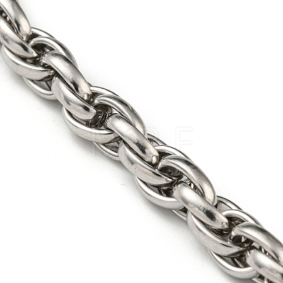 201 Stainless Steel Rope Chain Bracelets STAS-Z056-16P-1