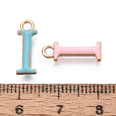 Rack Plating Alloy Enamel Pendants ENAM-T024-53I-G-1