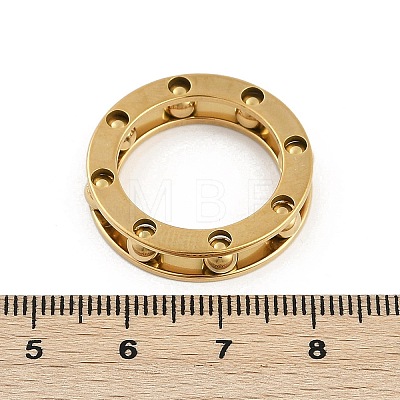 Ion Plating(IP) 304 Stainless Steel Finger Ring for Women RJEW-A052-03A-G01-1