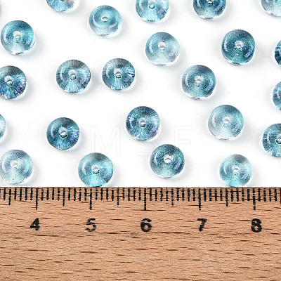 Electroplate Transparent Colours Rainbow Glass Seed Beads SEED-T007-03R-1