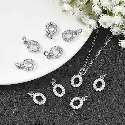 SHEGRACE Brass Micro Pave Clear Cubic Zirconia Pendants XGRQ29114-394P-O-1
