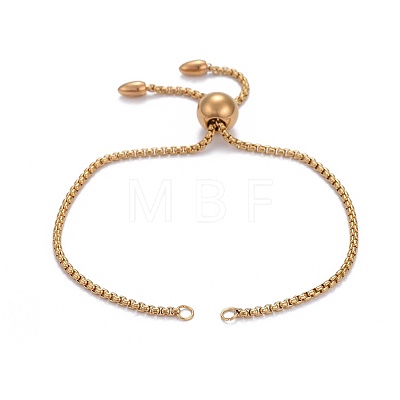 304 Stainless Steel Slider Bracelet/Bolo Bracelets Making MAK-L024-01G-1