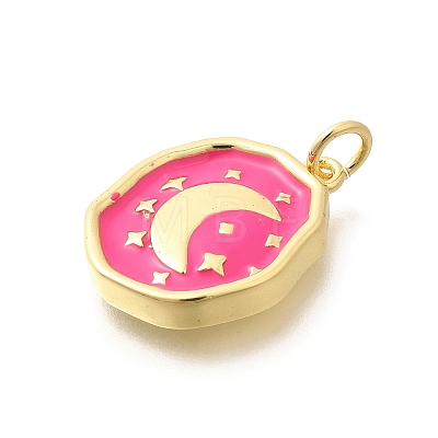 Rack Plating Brass Enamel Pendants KK-L225-029G-02-1