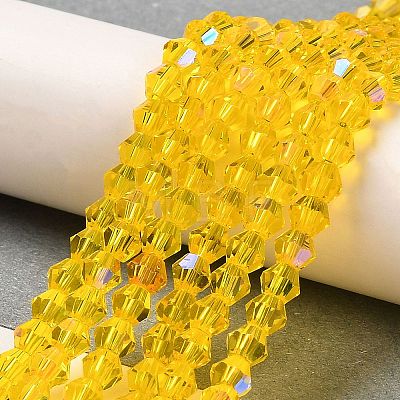 Transparent Electroplate Glass Beads Strands EGLA-A039-T2mm-L22-1