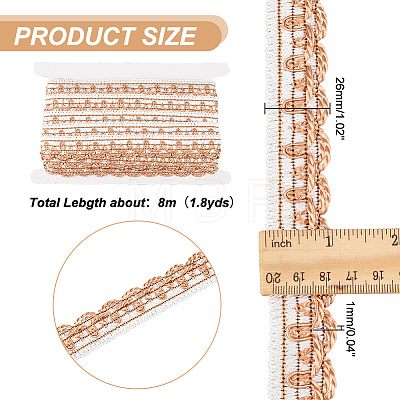  8M Polyester Curtain Lace Trimmer Ribbon DIY-NB0008-30D-1
