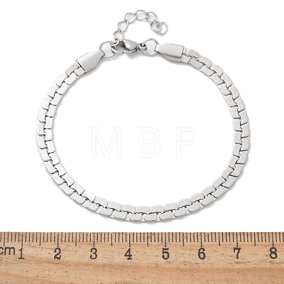 304 Stainless Steel Snake Link Chain Bracelets for Women BJEW-F488-22P-1